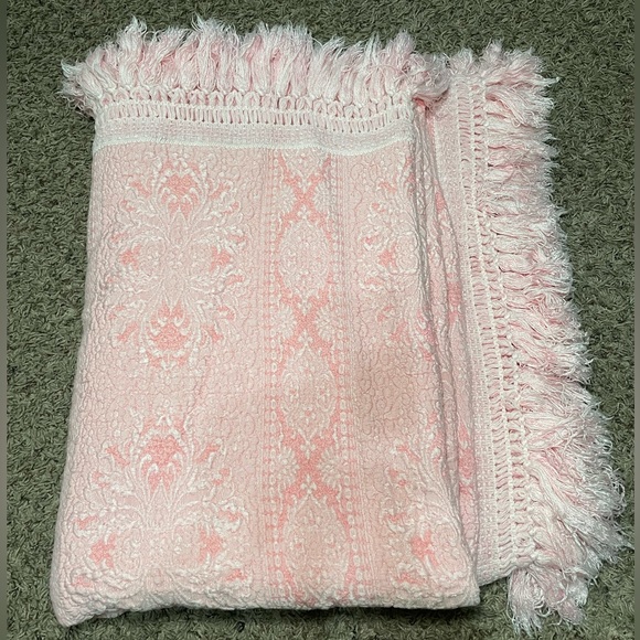 Bellissimo Other - Sears‎ Bellissimo 1960's Pink Brocade Bedspread Made In Italy FULL/Queen 69X88
